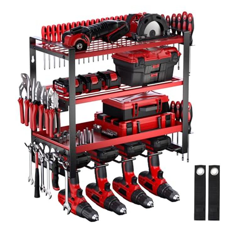 Nacial 4 Layer Power Tool Organizer Wall Mount