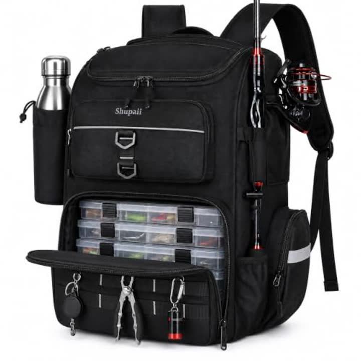 Shupaii Fishing Backpack with Rod Holder