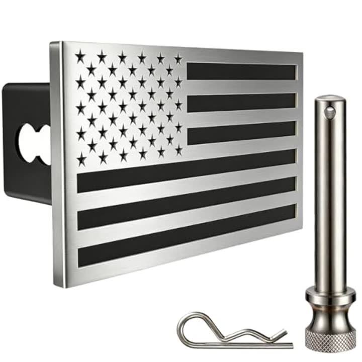 Synrroe 2" Heavy Duty Stainless Steel Flag Hitch Cover